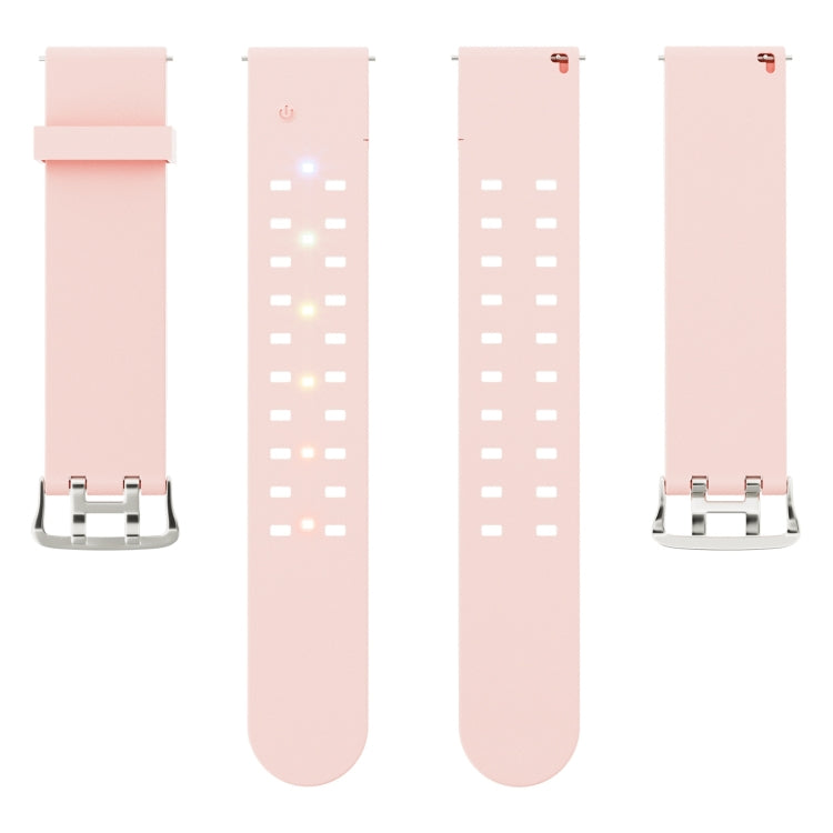 For Apple Watch Series 7 41mm Luminous Colorful Light Silicone Watch Band(Pink) - Watch Bands by PMC Jewellery | Online Shopping South Africa | PMC Jewellery