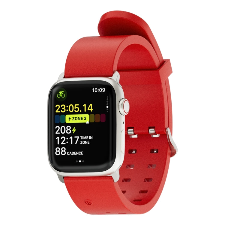 For Apple Watch Series 4 44mm Luminous Colorful Light Silicone Watch Band(Red) - Watch Bands by PMC TechLife | Online Shopping South Africa | PMC TechLife