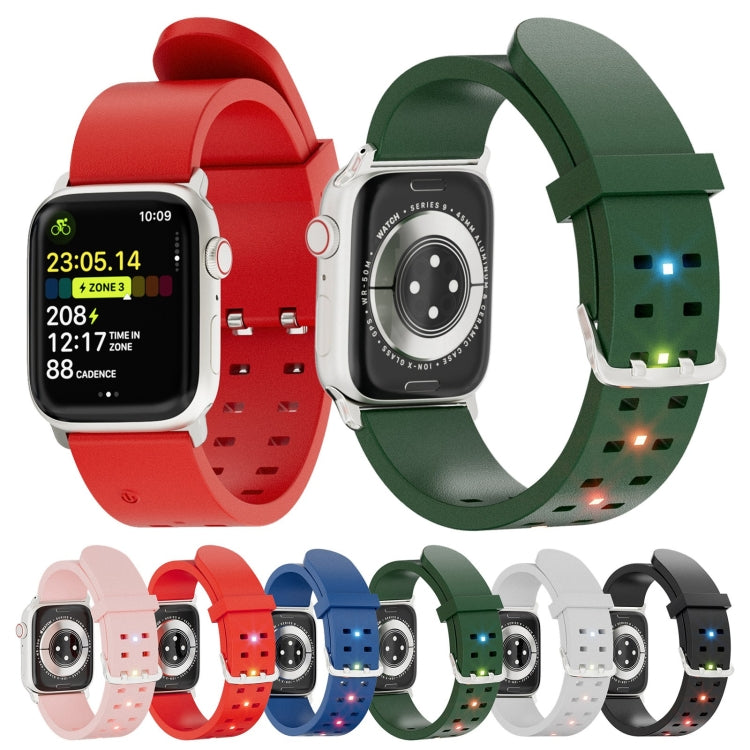For Apple Watch SE 2023 40mm Luminous Colorful Light Silicone Watch Band(Light Grey) - free shipping - PMC TechLife - Order now!
