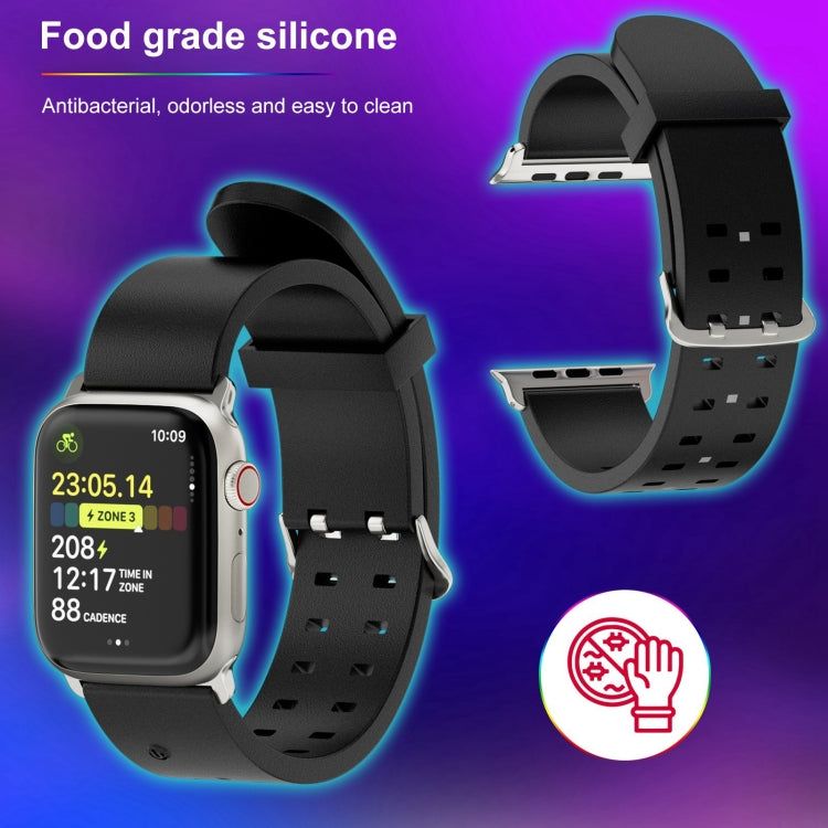 For Apple Watch Series 6 40mm Luminous Colorful Light Silicone Watch Band(Light Grey) - Watch Bands by PMC TechLife | Online Shopping South Africa | PMC TechLife | Buy Now Pay Later Mobicred