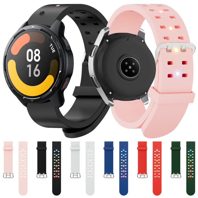 22mm Luminous Colorful Light Silicone Watch Band(Red) - 22mm Bands by PMC TechLife | Online Shopping South Africa | PMC TechLife