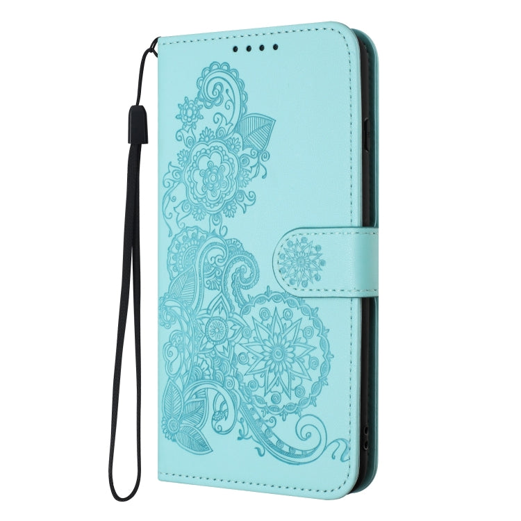 For Tecno Spark Go 2024 Datura Flower Embossed Flip Leather Phone Case(Light Blue) - Tecno Cases by PMC Jewellery | Online Shopping South Africa | PMC Jewellery | Buy Now Pay Later Mobicred