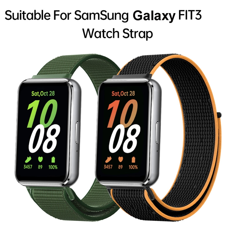 For Samsung Galaxy Fit 3 Woven Nylon Loop Watch Band(Purple) - Watch Bands by PMC TechLife | Online Shopping South Africa | PMC TechLife