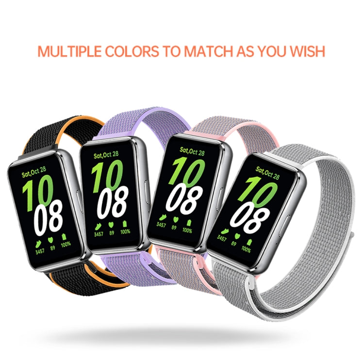 For Samsung Galaxy Fit 3 Woven Nylon Loop Watch Band(Army Green) - Watch Bands by PMC TechLife | Online Shopping South Africa | PMC TechLife