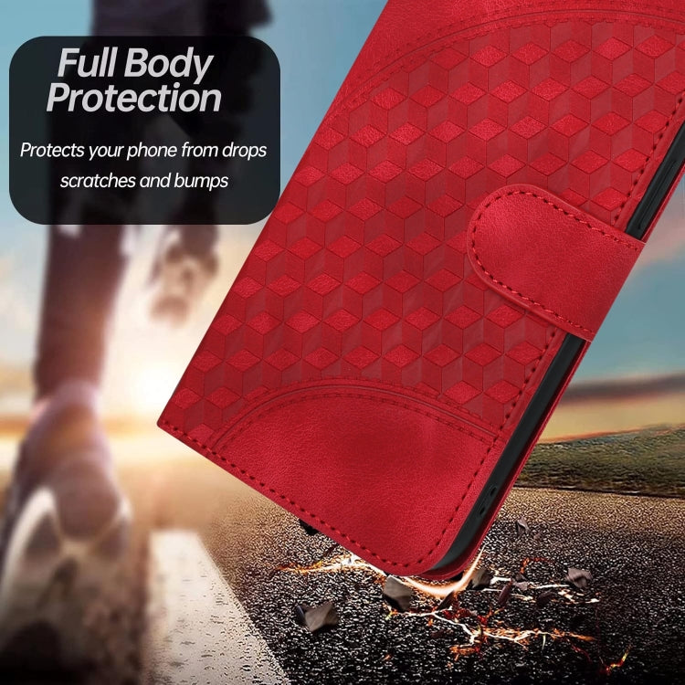 For Tecno Spark Go 2024 YX0060 Elephant Head Embossed Phone Leather Case with Lanyard(Red) - Tecno Cases by PMC Jewellery | Online Shopping South Africa | PMC Jewellery | Buy Now Pay Later Mobicred