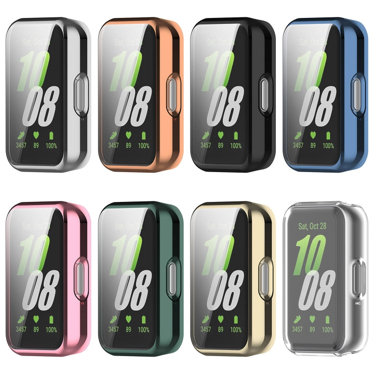 For Samsung Galaxy Fit 3 Full Coverage TPU Electroplated Watch Protective Case(Transparent White) - Watch Cases by PMC TechLife | Online Shopping South Africa | PMC TechLife