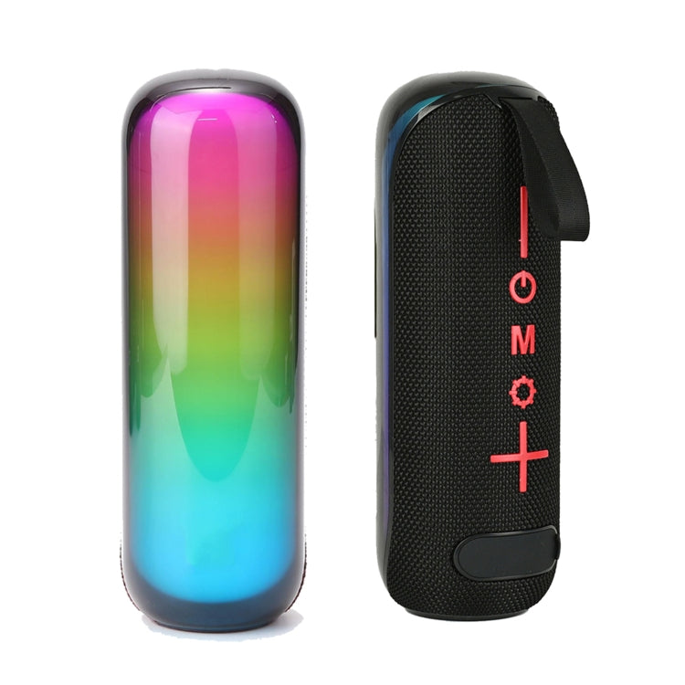 T&G TG-384 Mini Portable Bluetooth Speaker Support TF / U-disk / RGB Light(Black) - free shipping - PMC Jewellery - Order now!