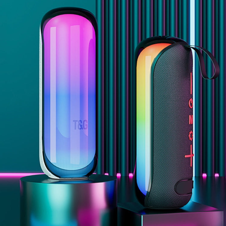 T&G TG-384 Mini Portable Bluetooth Speaker Support TF / U-disk / RGB Light(Black) - free shipping - PMC Jewellery - Order now!
