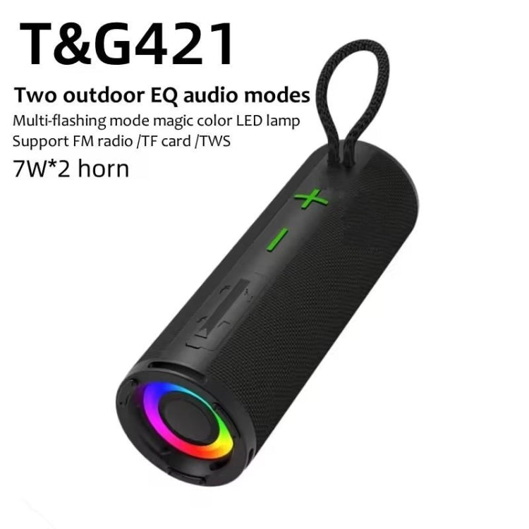 T&G TG-421 RGB BT Outdoor Waterproof Speakers(Orange) - Desktop Speaker by T&G | Online Shopping South Africa | PMC Jewellery | Buy Now Pay Later Mobicred