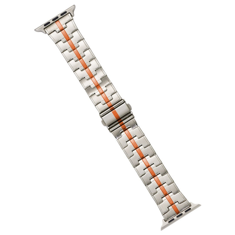 For Apple Watch Ultra 2 49mm Stainless Steel Watch Band(Starlight Orange) - free shipping - PMC TechLife - Order now!