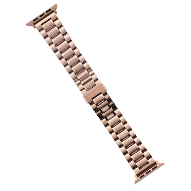 For Apple Watch SE 2022 44mm Five-Beads Stainless Steel Watch Band(Rose Gold) - free shipping - PMC TechLife - Order now!