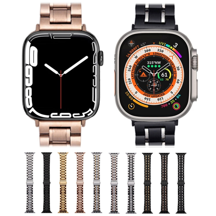 For Apple Watch 42mm Five-Beads Stainless Steel Watch Band(Rose Gold) - free shipping - PMC TechLife - Order now!