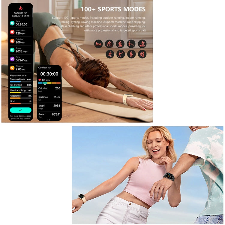 DM05 1.83 inch BT5.2 Smart Sport Watch, Support Sleep / Heart Rate / Blood Oxygen / Temperature / Heart Sugar/ Blood Pressure Health Monitor(Gold) - Smart Watches by PMC TechLife | Online Shopping South Africa | PMC TechLife