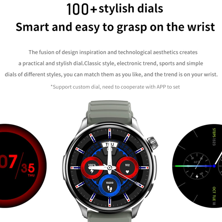 J45 1.43 inch BT5.1 Smart Sport Watch, Support Sleep / Heart Rate / Blood Oxygen / Blood Pressure Health Monitor(Green) - Smart Watches by PMC TechLife | Online Shopping South Africa | PMC TechLife