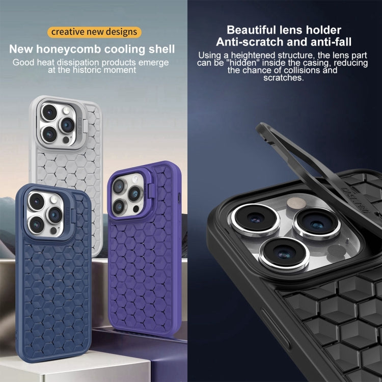 For iPhone 14 Plus Honeycomb Radiating Lens Holder Magsafe Phone Case(Purple) - iPhone 14 Plus Cases by PMC Jewellery | Online Shopping South Africa | PMC Jewellery