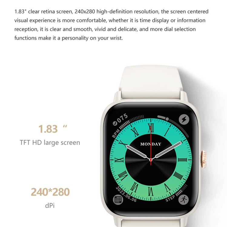 QS13 1.83 inch BT5.2 Smart Sport Watch, Support Bluetooth Call / Sleep / Blood Sugar / Blood Oxygen / Heart Rate / Blood Pressure Health Monitor(Pink) - Smart Watches by PMC TechLife | Online Shopping South Africa | PMC TechLife | Buy Now Pay Later Mobicred