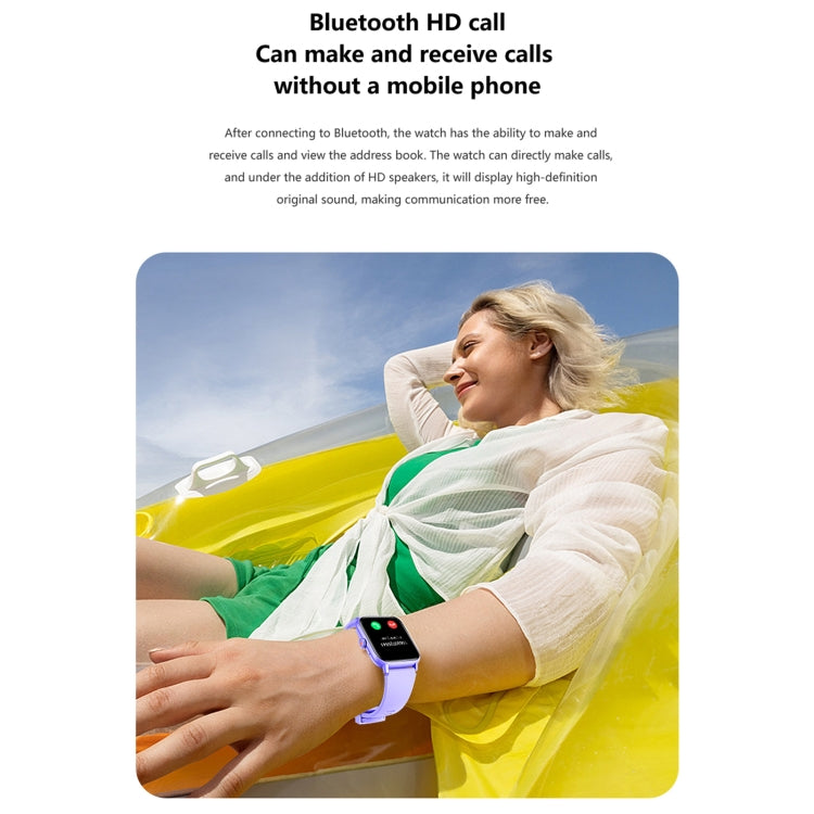 QS13 1.83 inch BT5.2 Smart Sport Watch, Support Bluetooth Call / Sleep / Blood Sugar / Blood Oxygen / Heart Rate / Blood Pressure Health Monitor(Purple) - Smart Watches by PMC TechLife | Online Shopping South Africa | PMC TechLife