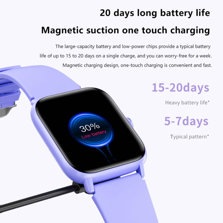 QS13 1.83 inch BT5.2 Smart Sport Watch, Support Bluetooth Call / Sleep / Blood Sugar / Blood Oxygen / Heart Rate / Blood Pressure Health Monitor(Purple) - Smart Watches by PMC TechLife | Online Shopping South Africa | PMC TechLife