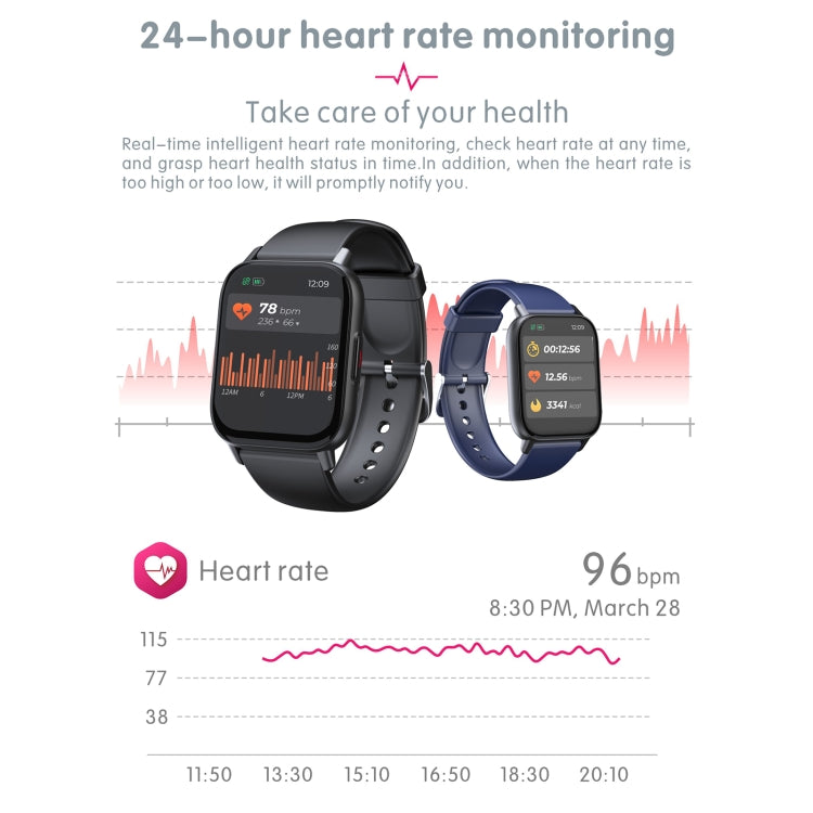 QS16 Pro 1.83 inch BT5.0 Smart Sport Watch, Support Bluetooth Call / Sleep / Blood Oxygen / Temperature / Heart Rate / Blood Pressure Health Monitor(Blue) - Smart Watches by PMC TechLife | Online Shopping South Africa | PMC TechLife