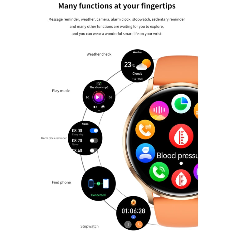 QS40 1.39 inch BT5.2 Smart Sport Watch, Support Bluetooth Call / Sleep / Blood Oxygen / Temperature / Heart Rate / Blood Pressure Health Monitor(Pink) - Smart Watches by PMC TechLife | Online Shopping South Africa | PMC TechLife | Buy Now Pay Later Mobicred