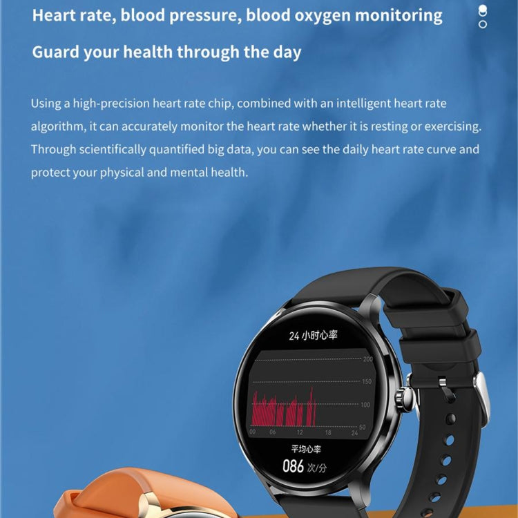 QS80 1.39 inch BT5.2 Smart Sport Watch, Support Bluetooth Call / Sleep / Blood Oxygen / Temperature / Heart Rate / Blood Pressure Health Monitor(Orange) - Smart Watches by PMC TechLife | Online Shopping South Africa | PMC TechLife