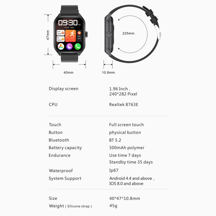 Qx5 1.96 inch BT5.2 Smart Sport Watch, Support Bluetooth Call / Sleep / Blood Oxygen / Temperature / Heart Rate / Blood Pressure Health Monitor(Beige) - free shipping - PMC TechLife - Order now!