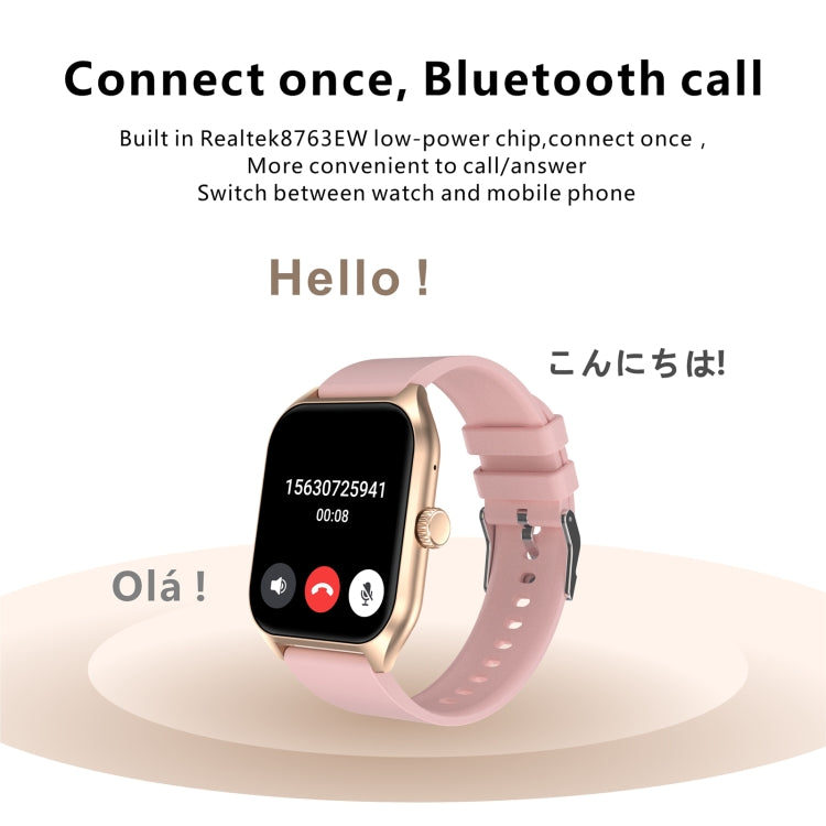 Qx5 1.96 inch BT5.2 Smart Sport Watch, Support Bluetooth Call / Sleep / Blood Oxygen / Temperature / Heart Rate / Blood Pressure Health Monitor(Pink) - Smart Watches by PMC TechLife | Online Shopping South Africa | PMC TechLife | Buy Now Pay Later Mobicred