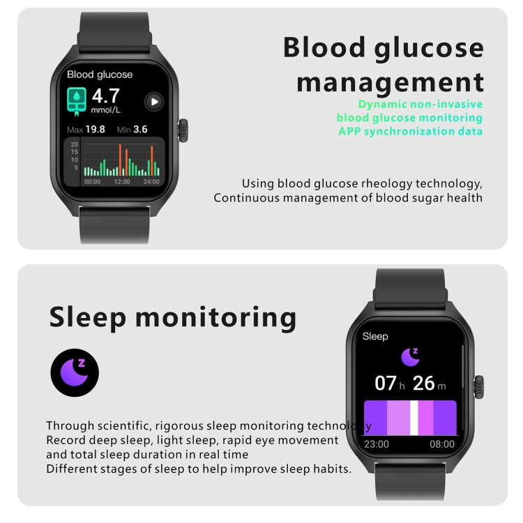 Qx5 1.96 inch BT5.2 Smart Sport Watch, Support Bluetooth Call / Sleep / Blood Oxygen / Temperature / Heart Rate / Blood Pressure Health Monitor(Blue) - Smart Watches by PMC TechLife | Online Shopping South Africa | PMC TechLife | Buy Now Pay Later Mobicred