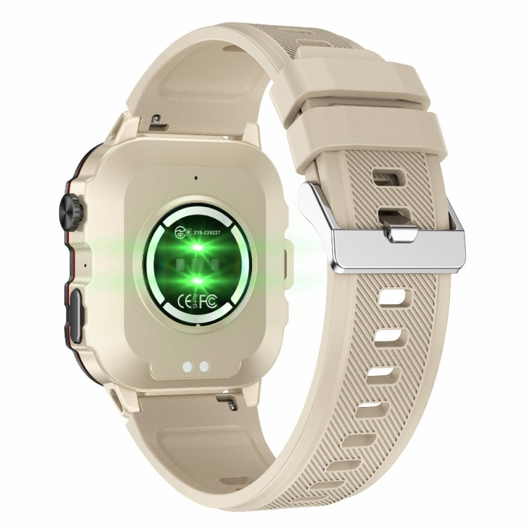 QX11 1.96 inch BT5.2 Smart Sport Watch, Support Bluetooth Call / Sleep / Blood Oxygen / Heart Rate / Blood Pressure Health Monitor(Beige) - Smart Watches by PMC TechLife | Online Shopping South Africa | PMC TechLife