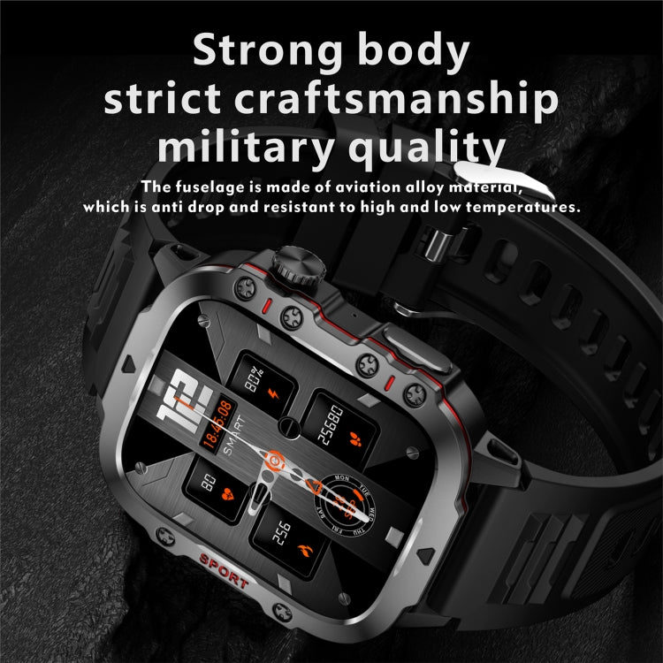 QX11 1.96 inch BT5.2 Smart Sport Watch, Support Bluetooth Call / Sleep / Blood Oxygen / Heart Rate / Blood Pressure Health Monitor(Black) - Smart Watches by PMC TechLife | Online Shopping South Africa | PMC TechLife