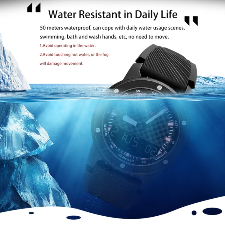 SPOVAN Gemini Outdoor Mountaineering Altitude Barometric Waterproof Sports Watch(Black) - free shipping - PMC TechLife - Order now!