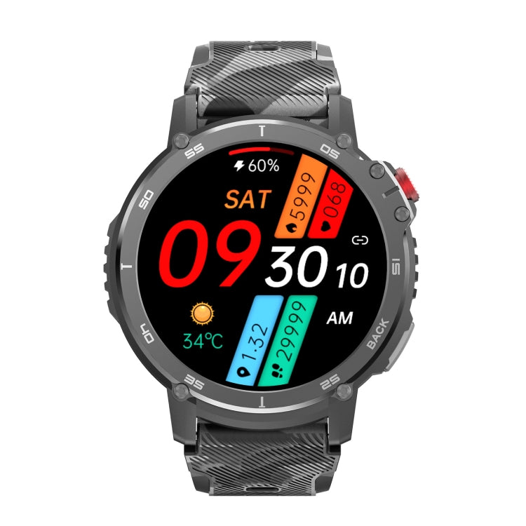 C22 1.6 inch Round Screen Bluetooth Smart Watch, Support Health Monitoring & 24 Sports Modes(Black) - free shipping - PMC TechLife - Order now!