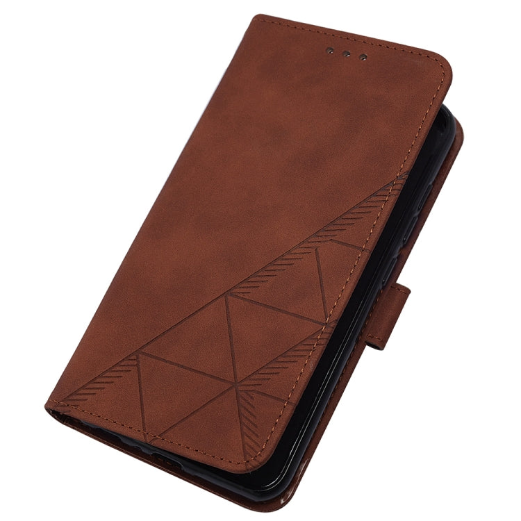 For Google Pixel 9 Crossbody 3D Embossed Flip Leather Phone Case(Brown) - Google Cases by PMC Jewellery | Online Shopping South Africa | PMC Jewellery | Buy Now Pay Later Mobicred