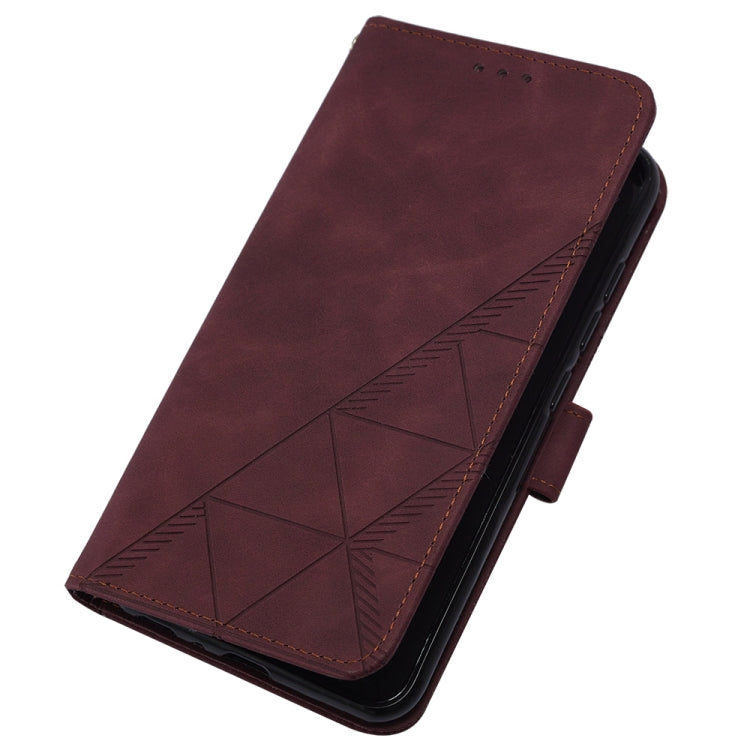 For Google Pixel 9 Crossbody 3D Embossed Flip Leather Phone Case(Wine Red) - Google Cases by PMC Jewellery | Online Shopping South Africa | PMC Jewellery | Buy Now Pay Later Mobicred