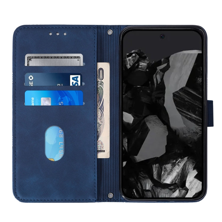 For Google Pixel 9 Pro Crossbody 3D Embossed Flip Leather Phone Case(Blue) - Google Cases by PMC Jewellery | Online Shopping South Africa | PMC Jewellery | Buy Now Pay Later Mobicred