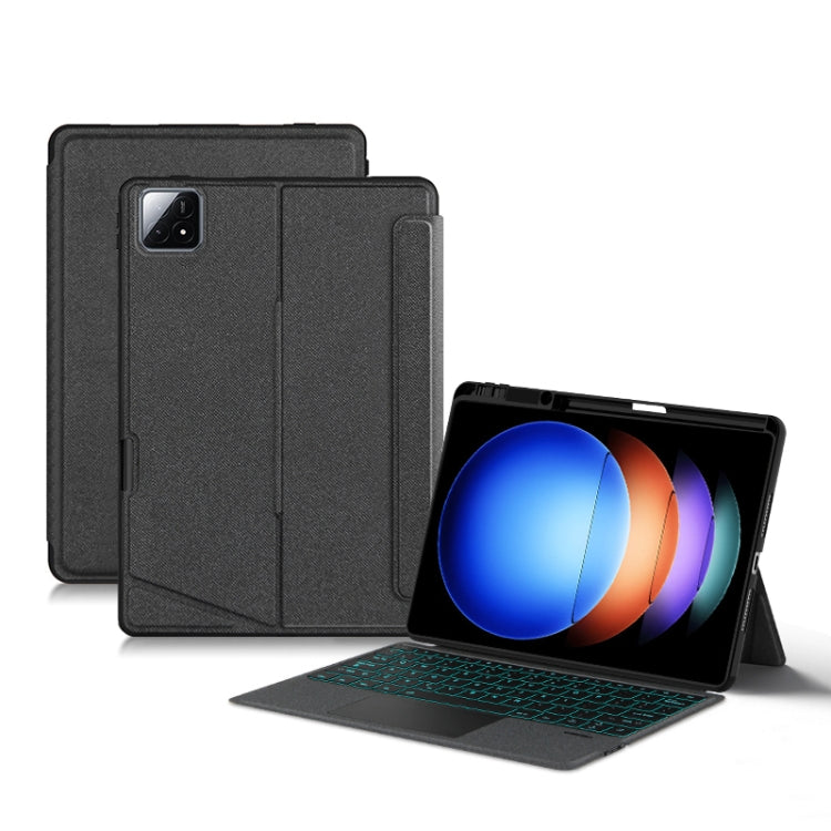 For Xiaomi Pad 6S Pro 12.4 inch Split Bluetooth Keyboard Leather Tablet Case(Black) - Others Keyboard by PMC TechLife | Online Shopping South Africa | PMC TechLife