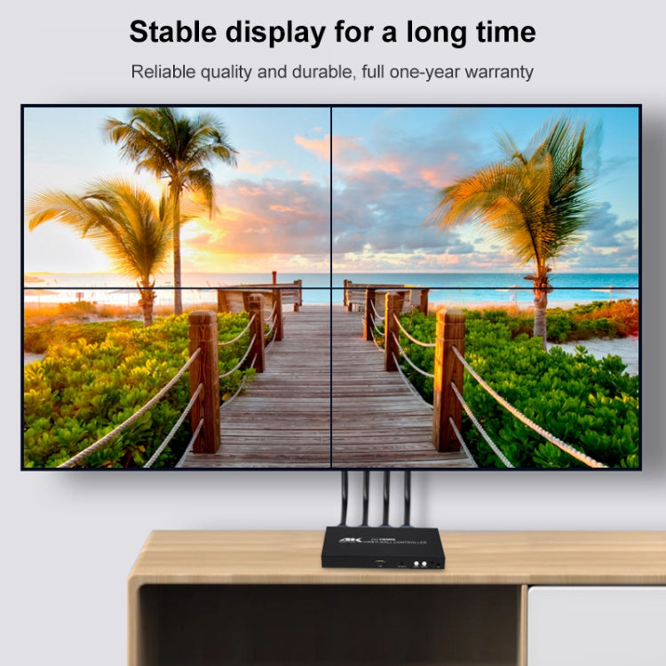 XP02 4K 2x2 HDMI Video Wall Controller Multi-screen Splicing Processor, Style:Ordinary(UK Plug) - free shipping - PMC Jewellery - Order now!