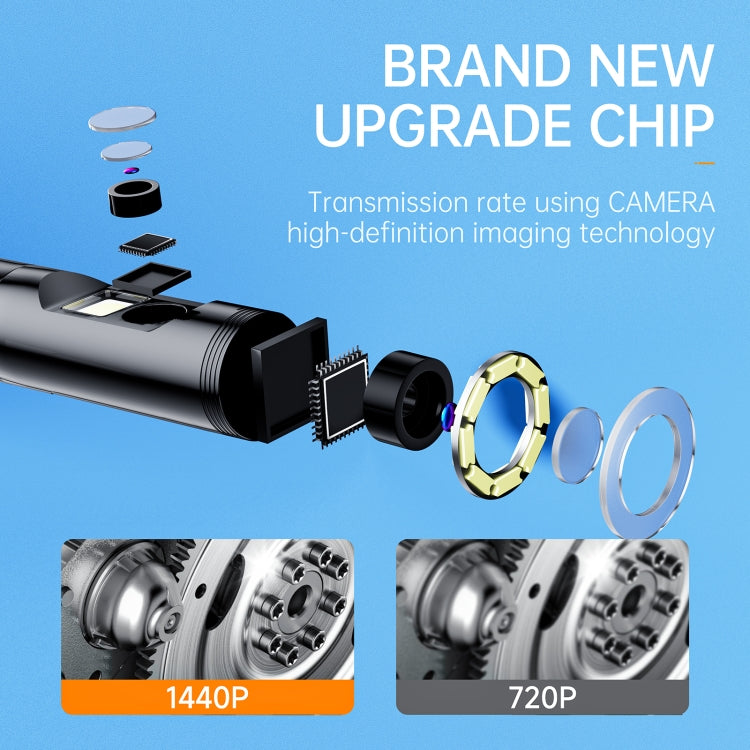 AN112 8mm Double Lenses HD Industry Endoscope Type-C + Micro USB + 8 Pin Connection, Length:10m Hard Tube -  by PMC TechLife | Online Shopping South Africa | PMC TechLife | Buy Now Pay Later Mobicred