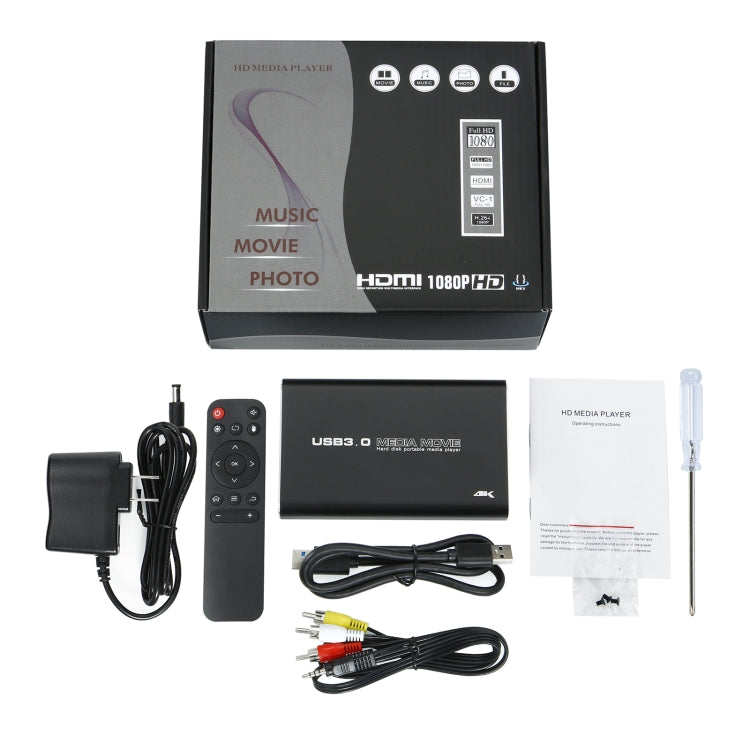 MP2506P 4K 30Hz HD Media Player, Support Auto Loop Play Videos & Photos & Music(US Plug) - Multimedia Player by PMC TechLife | Online Shopping South Africa | PMC TechLife | Buy Now Pay Later Mobicred