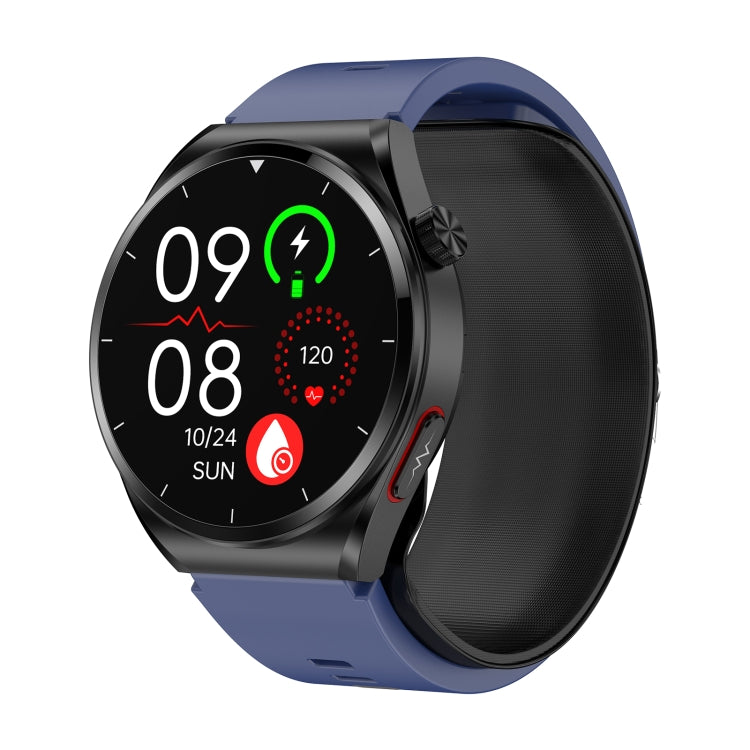 S22 Air Pump Blood Pressure Testing ECG Health Smart Watch, 1.39 inch Round Screen(Blue) - free shipping - PMC TechLife - Order now!