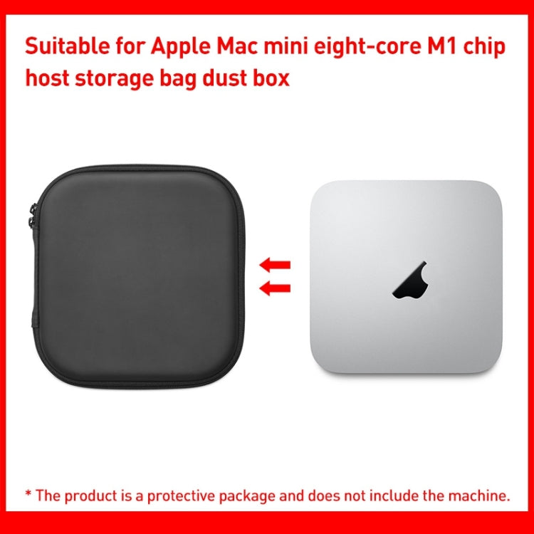 For Apple Mac Mini Octa-core M1 Chip Host PU Leather Protective Storage Box(Black) - Digital Storage Bag by PMC Jewellery | Online Shopping South Africa | PMC Jewellery | Buy Now Pay Later Mobicred