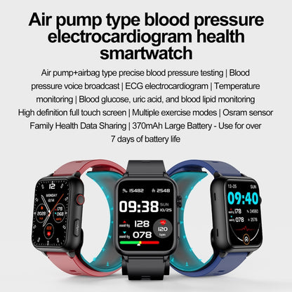 TK63 1.91 Inch Color Screen Air Pump Smart Watch, Supports Blood Pressure Monitoring / ECG(Red) - Smart Watches by PMC Jewellery | Online Shopping South Africa | PMC Jewellery