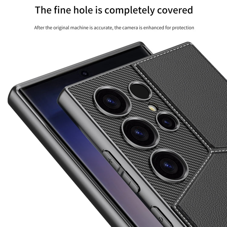 For Samsung Galaxy S23 Ultra 5G GKK Rotor Bracket Recessed Card Bag Full Coverage Phone Case(Carbon Fibre Texture) - free shipping - PMC Jewellery - Order now!