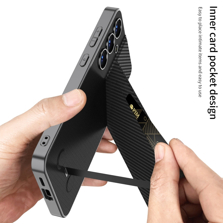 For Samsung Galaxy S25+ 5G GKK Rotor Bracket Recessed Card Bag Full Coverage Phone Case(Purple) - free shipping - PMC Jewellery - Order now!