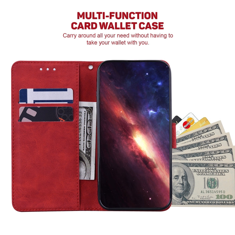 For Google Pixel 9 Pro 5G Geometric Embossed Leather Phone Case(Red) - Google Cases by PMC TechLife | Online Shopping South Africa | PMC TechLife | Buy Now Pay Later Mobicred