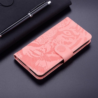 For Google Pixel 9 Tiger Embossing Pattern Flip Leather Phone Case(Pink) - Google Cases by PMC Jewellery | Online Shopping South Africa | PMC Jewellery | Buy Now Pay Later Mobicred