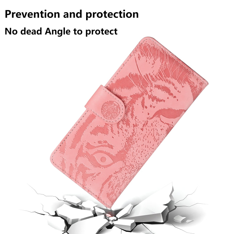 For Google Pixel 9 Tiger Embossing Pattern Flip Leather Phone Case(Pink) - Google Cases by PMC Jewellery | Online Shopping South Africa | PMC Jewellery | Buy Now Pay Later Mobicred