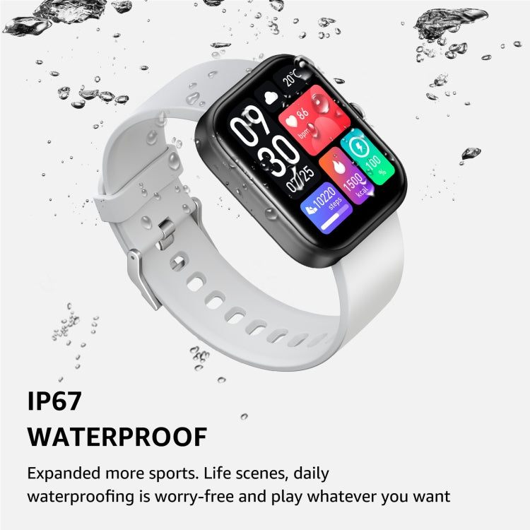 GTS5 2.0 inch Fitness Health Smart Watch, BT Call / Heart Rate / Blood Pressure / MET / Blood Glucose(Light Grey) - Smart Wristbands by PMC TechLife | Online Shopping South Africa | PMC TechLife