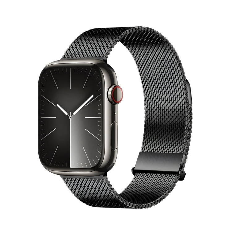 For Apple Watch Series 9 45mm DUX DUCIS Milanese Pro Series Stainless Steel Watch Band(Black) - Watch Bands by DUX DUCIS | Online Shopping South Africa | PMC Jewellery