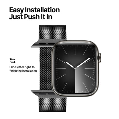 For Apple Watch Series 9 45mm DUX DUCIS Milanese Pro Series Stainless Steel Watch Band(Black) - Watch Bands by DUX DUCIS | Online Shopping South Africa | PMC Jewellery